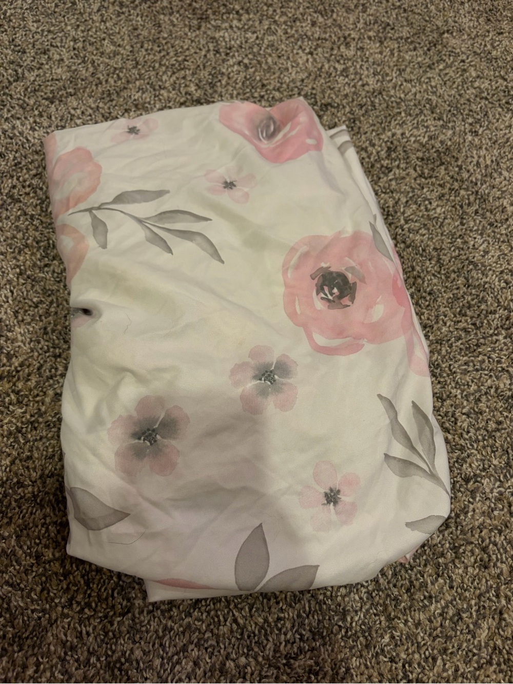 Floral Pink and Gray Crib Sheet- Sweet Jojo Designs